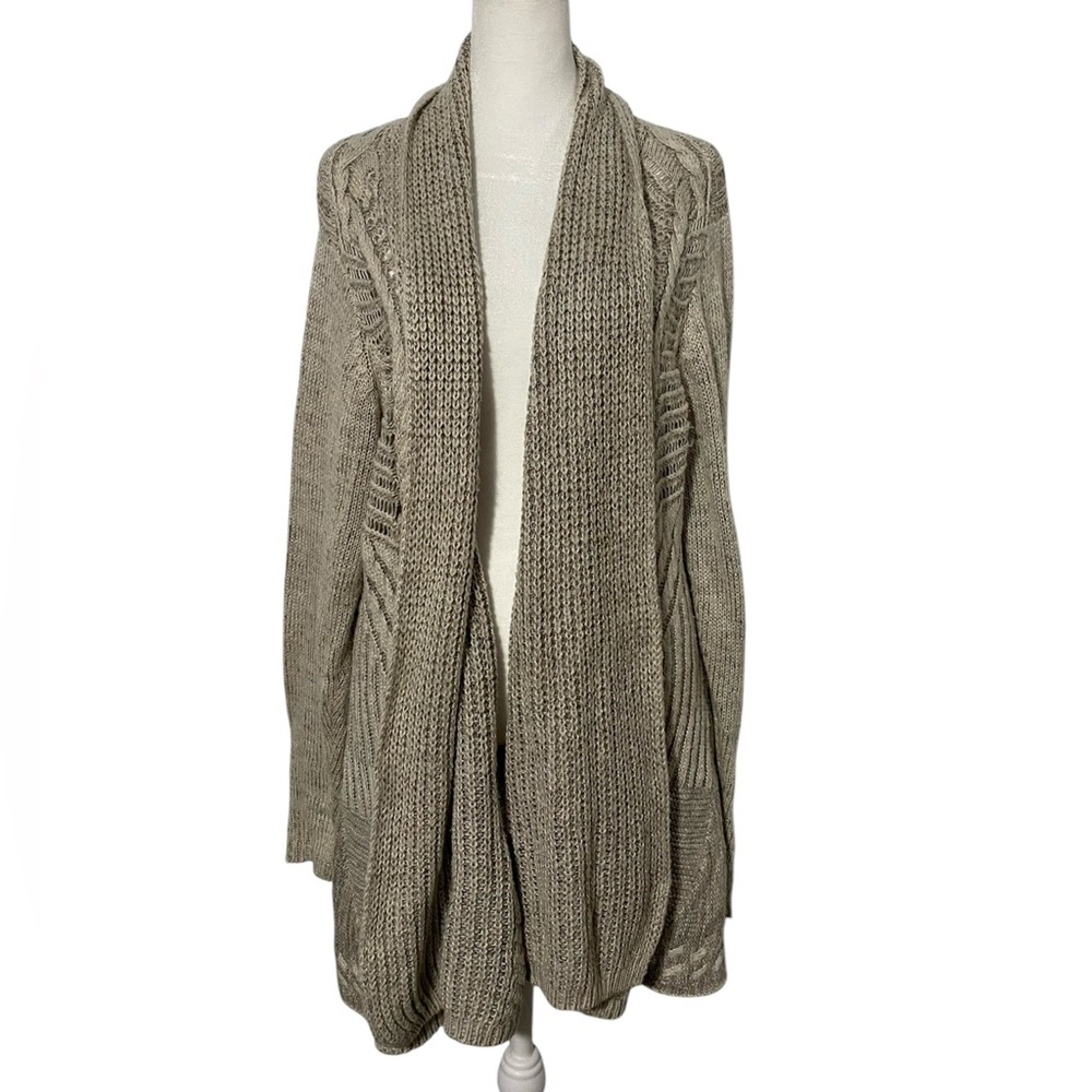 Vintage America Blues Long Knit Open Front Cardigan